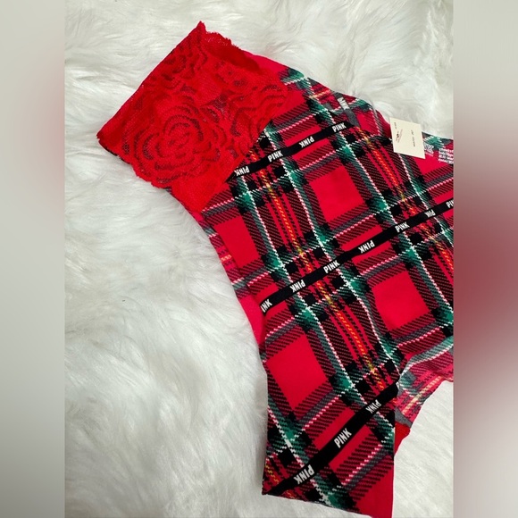 Red PINK Victorias Secret Bralette Lace Set - Picture 11 of 12